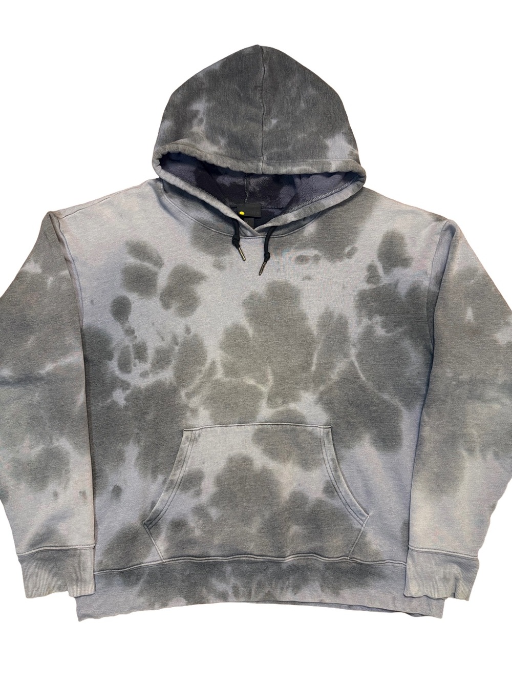 Zella Gray Men Tie-Dye Pullover Hoodie Distressed Cozy sz. XL